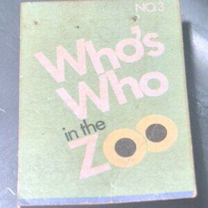 VINT 1970 CRACKER JACK FLIP BOOK "WHO'S WHO IN THE ZOO" NO.3 RING-TAILED CAT